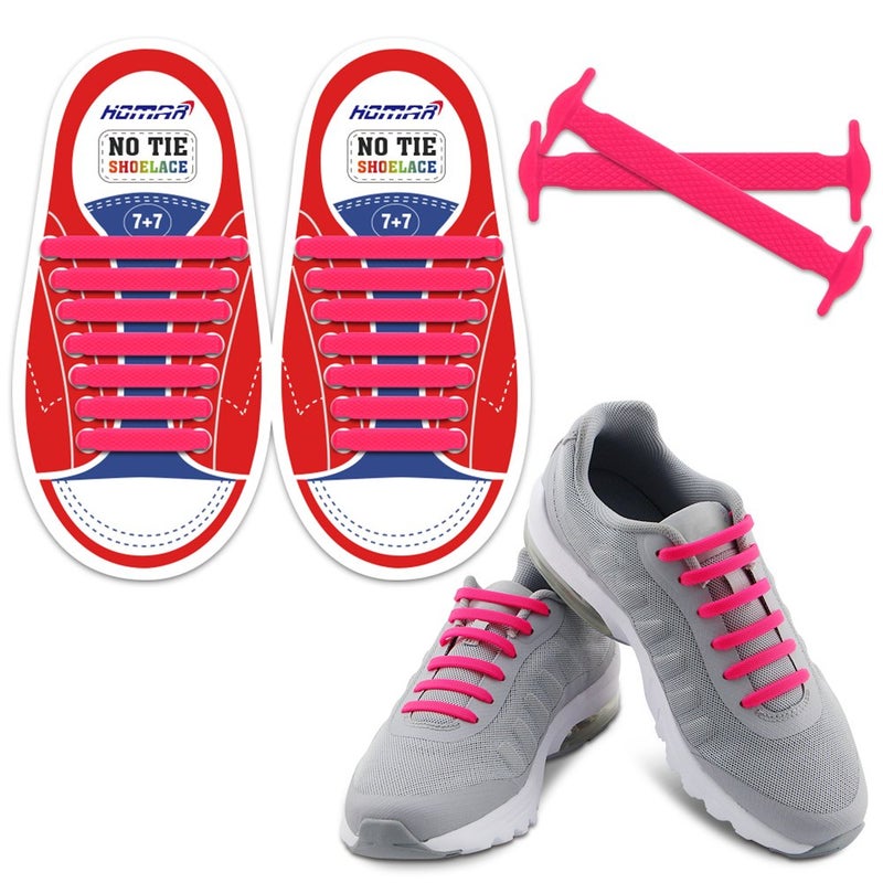 HOMAR No Tie Shoelaces for Kids and Adults Stretch Silicone Elastic No Tie Shoe Laces - Image 1
